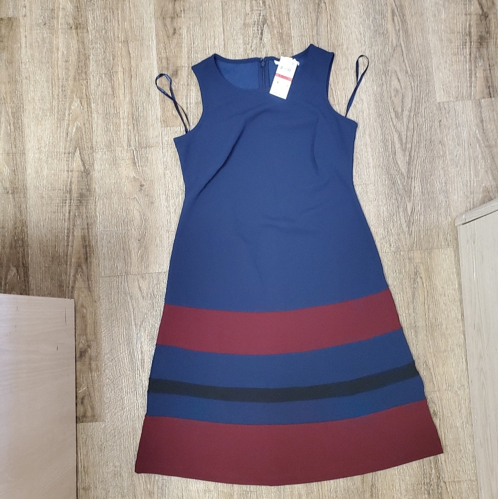 Charter Club navy  blue w/burgundy